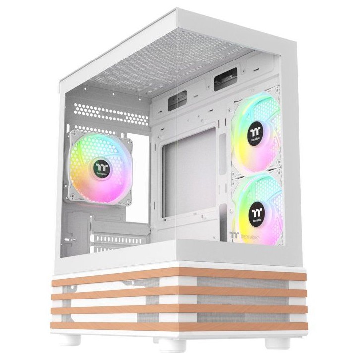 THERMALTAKE - CA-1Z4-00M6WN-WS - View 170 WS ARGB Snow - Boitier PC sans alimentation - Mini tour - Format Micro-ATX - Blanc THERMALTAKE - CA-1Z4-00M6WN-WS - View 170 WS ARGB Snow - Boitier PC sans alimentation - Mini tour - Format Micro-ATX - Blanc
