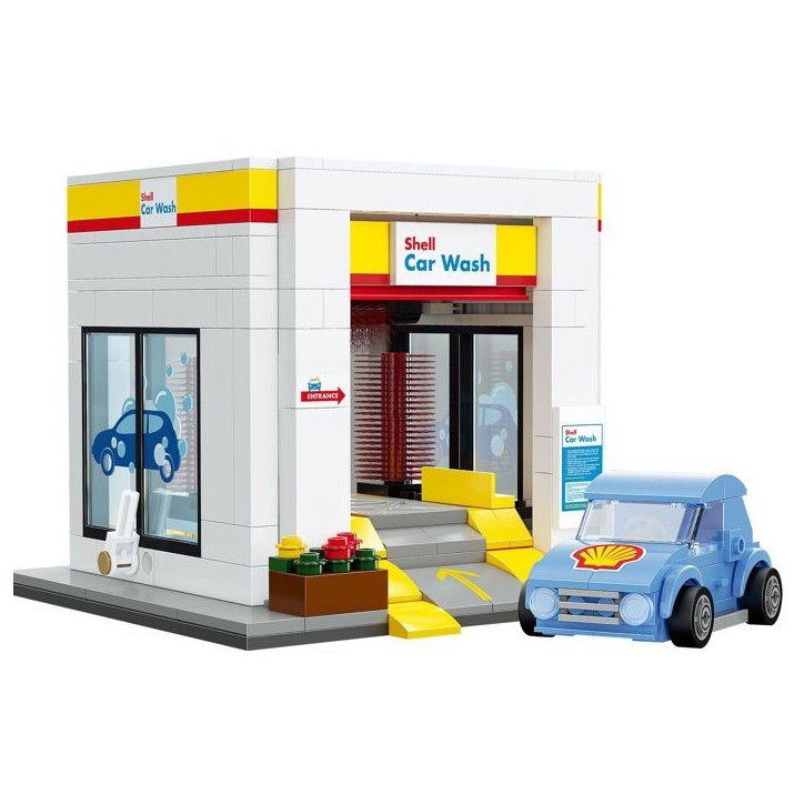 CADA Bâtiments - Jeu de construction - Station de lavage Shell - 294 pieces - Des 8 ans CADA Bâtiments - Jeu de construction - Station de lavage Shell - 294 pieces - Des 8 ans