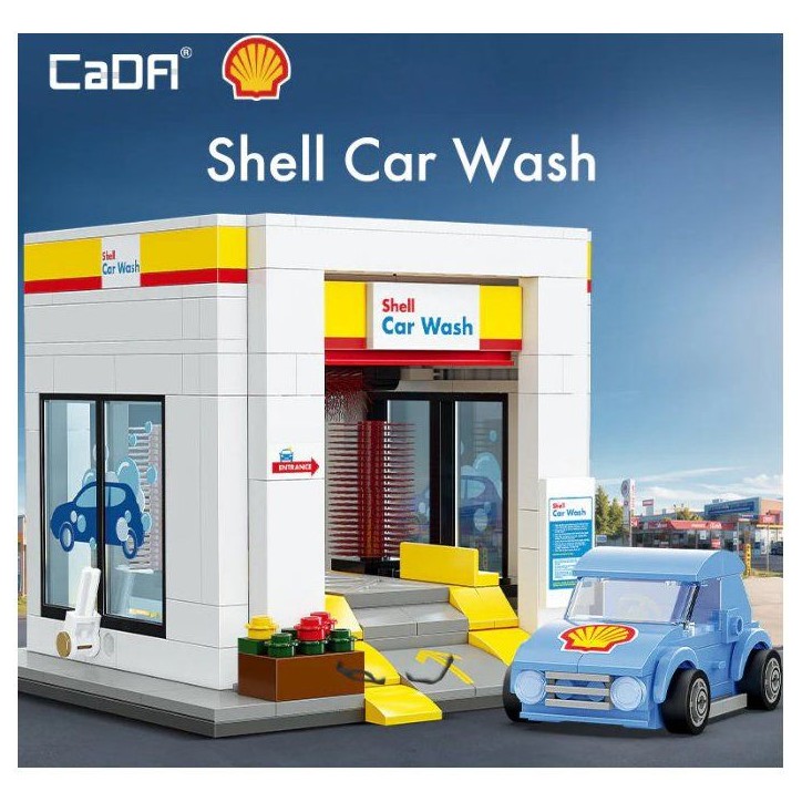 CADA Bâtiments - Jeu de construction - Station de lavage Shell - 294 pieces - Des 8 ans CADA Bâtiments - Jeu de construction - Station de lavage Shell - 294 pieces - Des 8 ans