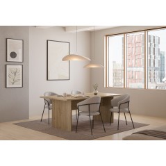 Table a manger LOANA - Chene - Forme rectangulaire – 200 x 100 x 75