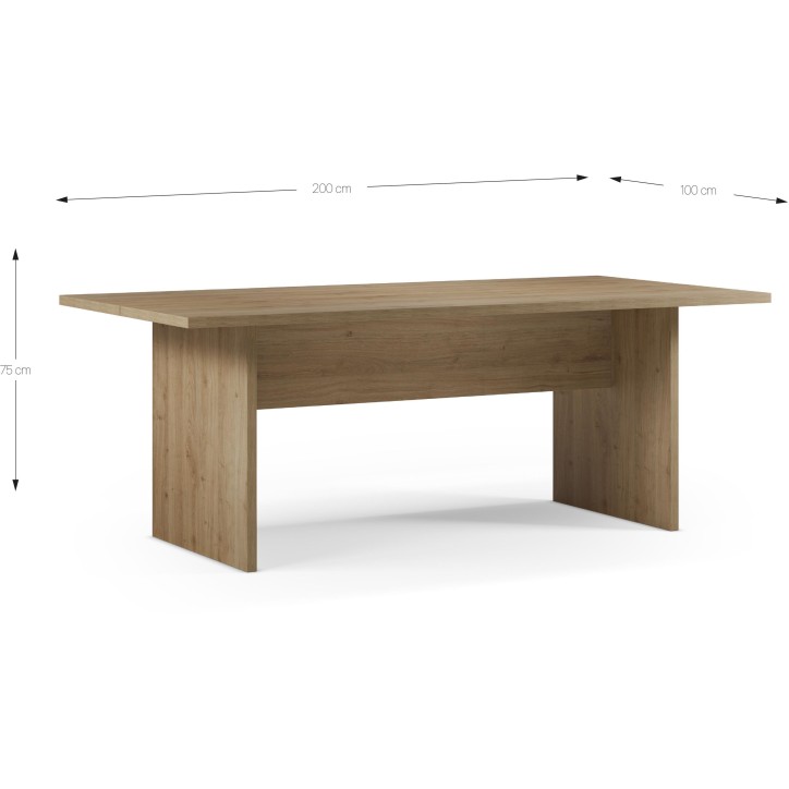 Table a manger LOANA - Chene - Forme rectangulaire – 200 x 100 x 75 cm Table a manger LOANA - Chene - Forme rectangulaire – 200 x 100 x 75 cm