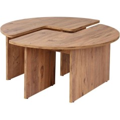 Table basse - MOIRA - Ronde - Pin Atlantique - 90 x 90 x 41 cm