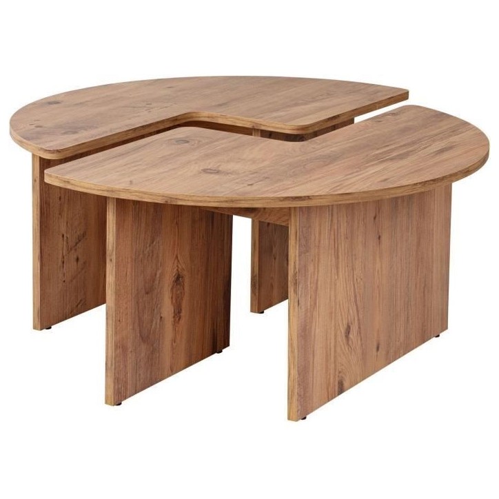 Table basse - MOIRA - Ronde - Pin Atlantique - 90 x 90 x 41 cm Table basse - MOIRA - Ronde - Pin Atlantique - 90 x 90 x 41 cm
