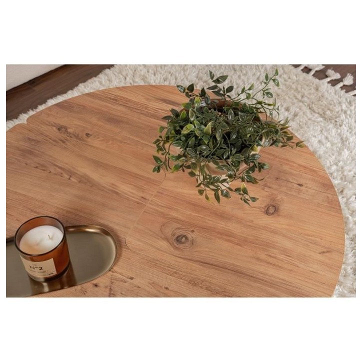 Table basse - MOIRA - Ronde - Pin Atlantique - 90 x 90 x 41 cm Table basse - MOIRA - Ronde - Pin Atlantique - 90 x 90 x 41 cm