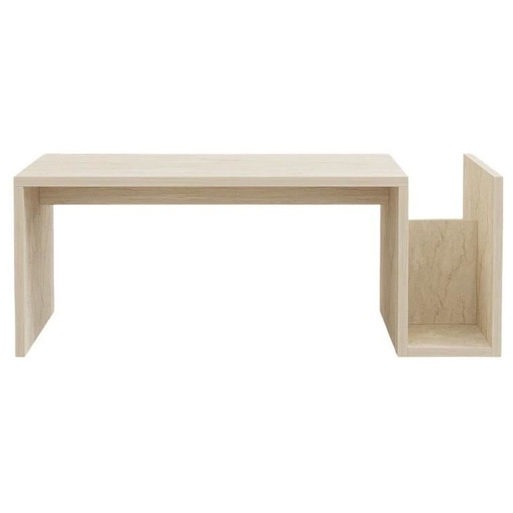 Table basse - MEMO - Rectangulaire - Effet marbre Travertin - 86,8 x 32,4 x 50 cm Table basse - MEMO - Rectangulaire - Effet marbre Travertin - 86,8 x 32,4 x 50 cm