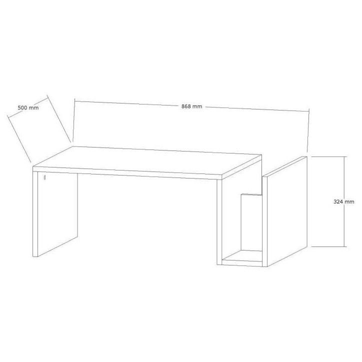 Table basse - MEMO - Rectangulaire - Effet marbre Travertin - 86,8 x 32,4 x 50 cm Table basse - MEMO - Rectangulaire - Effet marbre Travertin - 86,8 x 32,4 x 50 cm