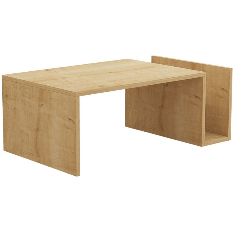 Table Basse MEMO – Chene Saphir – Plateau Relevable & Rangement In