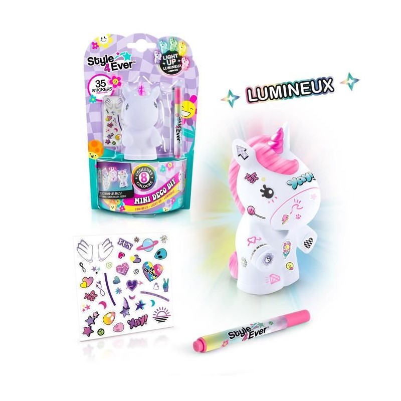 Mini Figurine Lumineuse a Décorer Déco DIY - Loisirs Créatifs pour