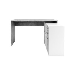 Bureau d'angle LONDON - Panneaux de particules - Décor béton structu