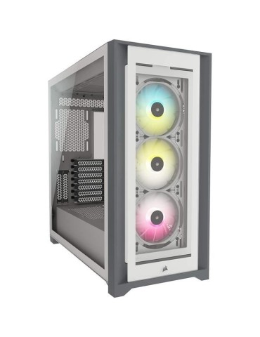 Boîtier PC - CORSAIR - 5000X RGB iCUE - Verre Trempé - Moyen-Tour ATX - Blanc (CC-9011213-WW)