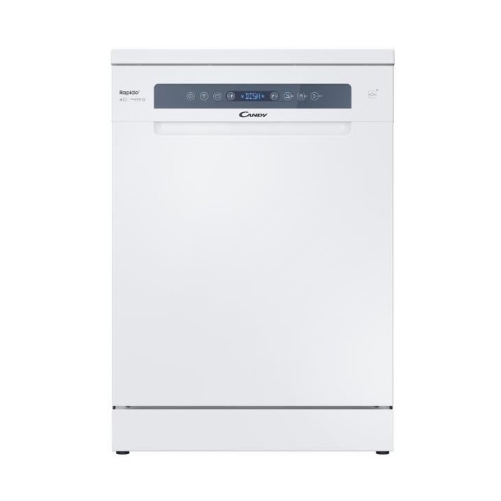 Lave-vaisselle pose libre CANDY CF 4C4F0W? Rapido - 14 couverts - Induction - L60cm - 44dB - Connecté - Blanc Lave-vaisselle pose libre CANDY CF 4C4F0W? Rapido - 14 couverts - Induction - L60cm - 44dB - Connecté - Blanc