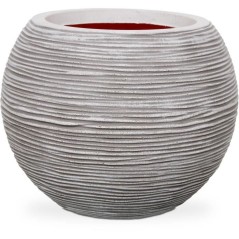 CAPI EUROPE Vase RIB NL - Ivoire - 40x32 cm - Plastique