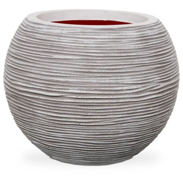 CAPI EUROPE Vase RIB NL - Ivoire - 40x32 cm - Plastique CAPI EUROPE Vase RIB NL - Ivoire - 40x32 cm - Plastique