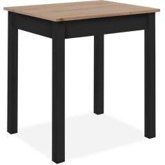 Table a Manger CAPRI - Chene Artisan & Noir - Carré - 4 personnes - 9