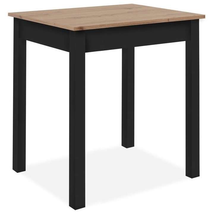 Table a Manger CAPRI - Chene Artisan & Noir - Carré - 4 personnes - 90 x 67 x 76 cm Table a Manger CAPRI - Chene Artisan & Noir - Carré - 4 personnes - 90 x 67 x 76 cm