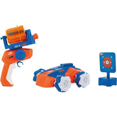 Voiture radiocommandée - CARRERA RC - Nerf RC - Nerf Blasting Car - 7 km/h - Fleches et cibles - Des 6 ans
