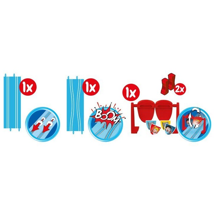 Accessoires de circuits - CARRERA First - Pack d'extension one fits all - Des 3 ans Accessoires de circuits - CARRERA First - Pack d'extension one fits all - Des 3 ans