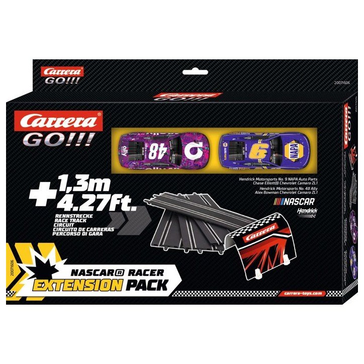 Kit d'extension circuit et voitures - CARRERA GO!!! - Extension set 2 - 2 voitures Nascar - Échelle 1:43 - Des 6 ans Kit d'extension circuit et voitures - CARRERA GO!!! - Extension set 2 - 2 voitures Nascar - Échelle 1:43 - Des 6 ans