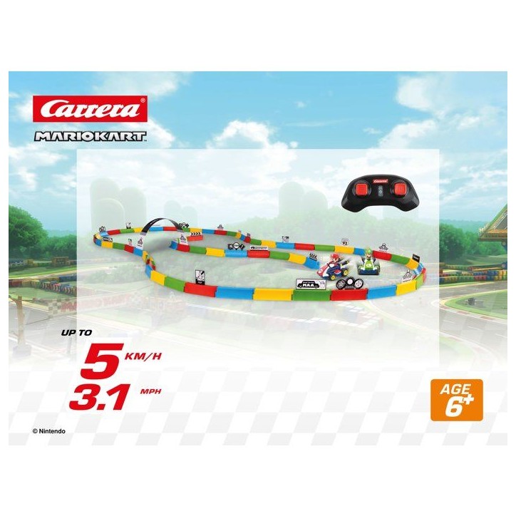 Set de 2 karts radiocommandés - CARRERA RC - Mario™ Kart Tabletop - Mario et Luigi - Circuit a construire - Des 6 ans Set de 2 karts radiocommandés - CARRERA RC - Mario™ Kart Tabletop - Mario et Luigi - Circuit a construire - Des 6 ans