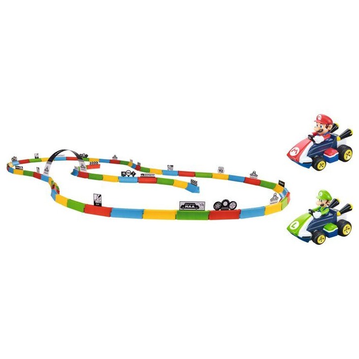 Set de 2 karts radiocommandés - CARRERA RC - Mario™ Kart Tabletop - Mario et Luigi - Circuit a construire - Des 6 ans Set de 2 karts radiocommandés - CARRERA RC - Mario™ Kart Tabletop - Mario et Luigi - Circuit a construire - Des 6 ans
