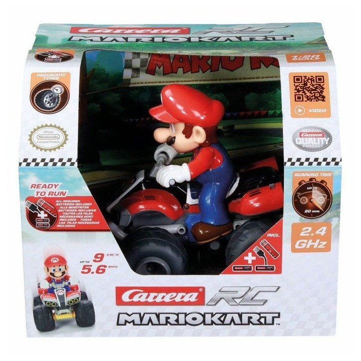 Quad Mario voiture télécommandée, 2,4 GHz, Echelle 1:20, CARRERA Mario Kart™, Des 6 ans Quad Mario voiture télécommandée, 2,4 GHz, Echelle 1:20, CARRERA Mario Kart™, Des 6 ans
