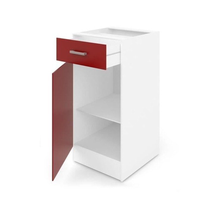 ULTRA Meuble bas de cuisine L 40 - Rouge mat ULTRA Meuble bas de cuisine L 40 - Rouge mat