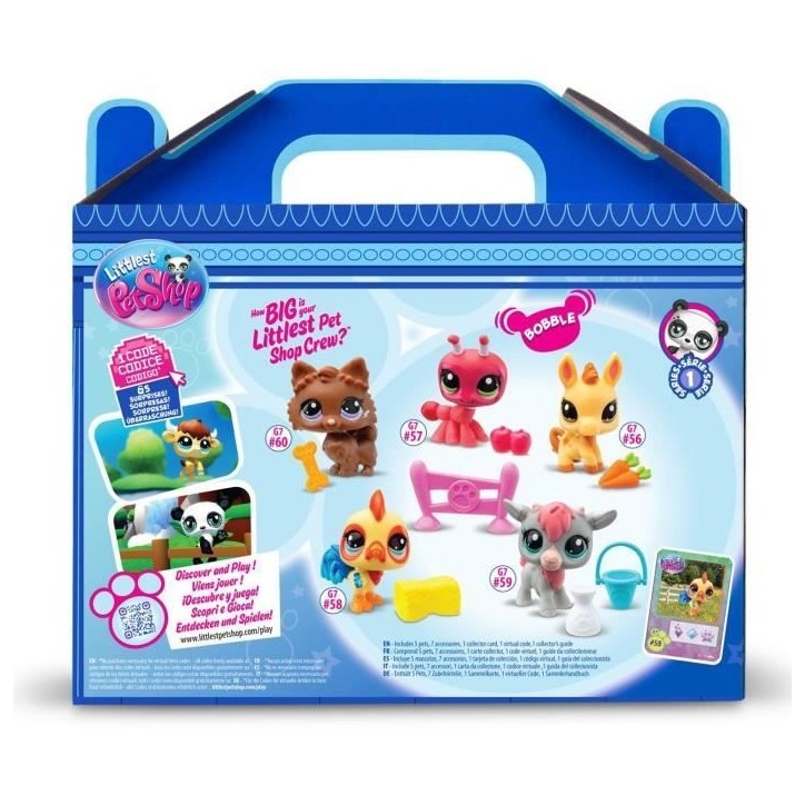BANDAI - Littlest Pet Shop - Collector Set Theme de la ferme - 5 animaux et accessoires - BF00510 BANDAI - Littlest Pet Shop - Collector Set Theme de la ferme - 5 animaux et accessoires - BF00510