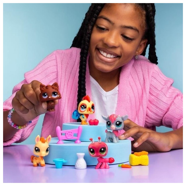 BANDAI - Littlest Pet Shop - Collector Set Theme de la ferme - 5 animaux et accessoires - BF00510 BANDAI - Littlest Pet Shop - Collector Set Theme de la ferme - 5 animaux et accessoires - BF00510