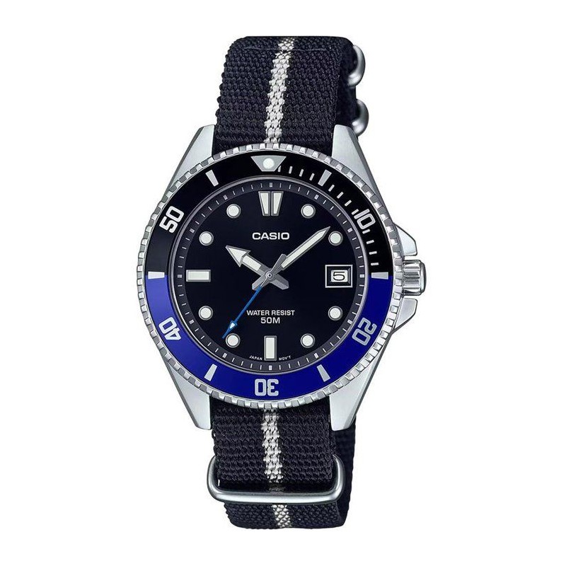 Montre - CASIO - MDV-10C - Homme - Noir/Bleu - Quartz - Analogique