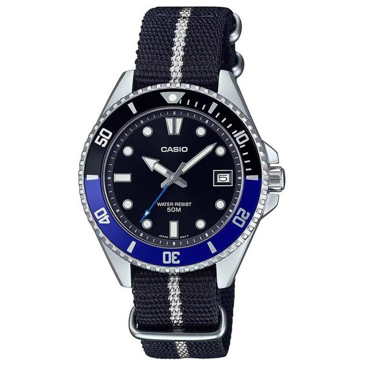 Montre - CASIO - MDV-10C - Homme - Noir/Bleu - Quartz - Analogique Montre - CASIO - MDV-10C - Homme - Noir/Bleu - Quartz - Analogique