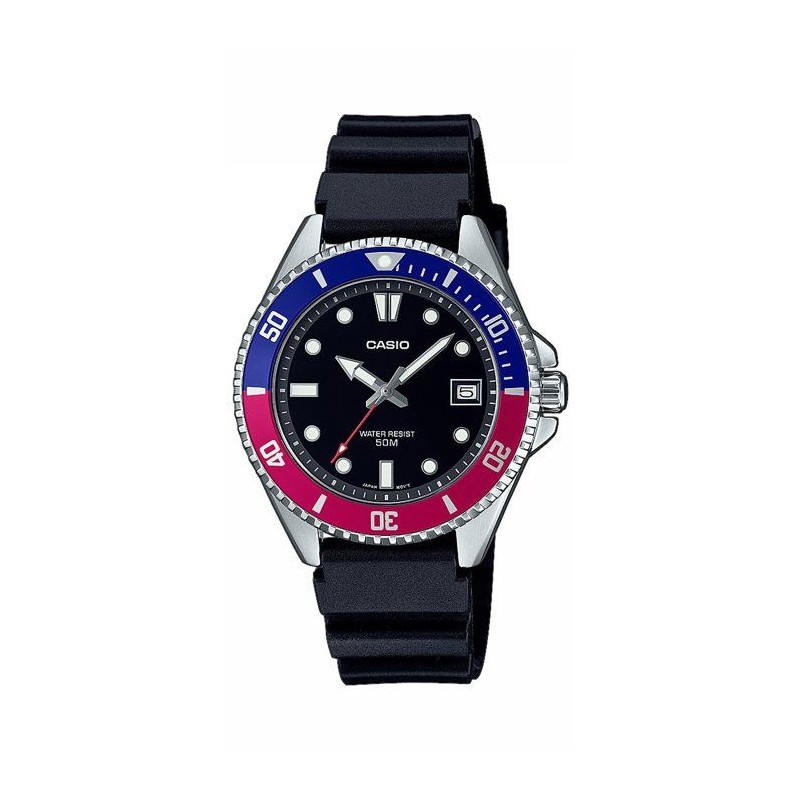 Montre - CASIO - MDV-10 - Homme - Noir/Bleu - Quartz - Analogique