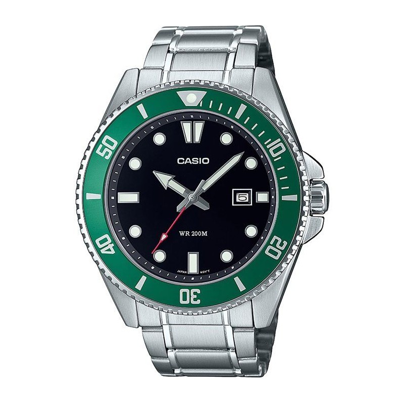 Montre - CASIO - MDV-107D - Homme - Vert - Quartz - Analogique