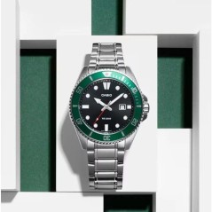 Montre - CASIO - MDV-107D - Homme - Vert - Quartz - Analogique