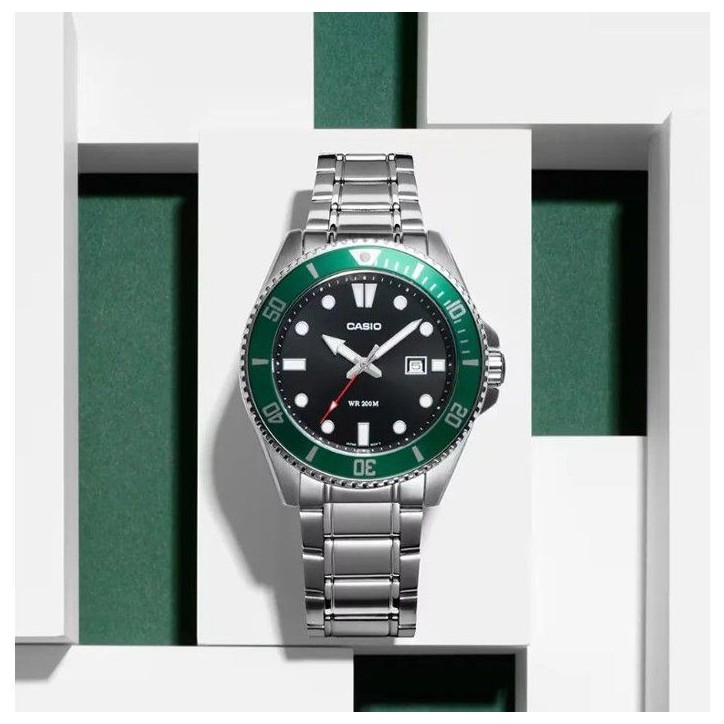 Montre - CASIO - MDV-107D - Homme - Vert - Quartz - Analogique Montre - CASIO - MDV-107D - Homme - Vert - Quartz - Analogique