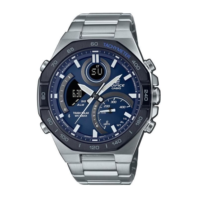 Montre - CASIO - ECB-950DB-2AEF - 51,2mm - Bluetooth - Solaire - Étan