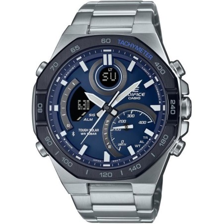 Montre - CASIO - ECB-950DB-2AEF - 51,2mm - Bluetooth - Solaire - Étan