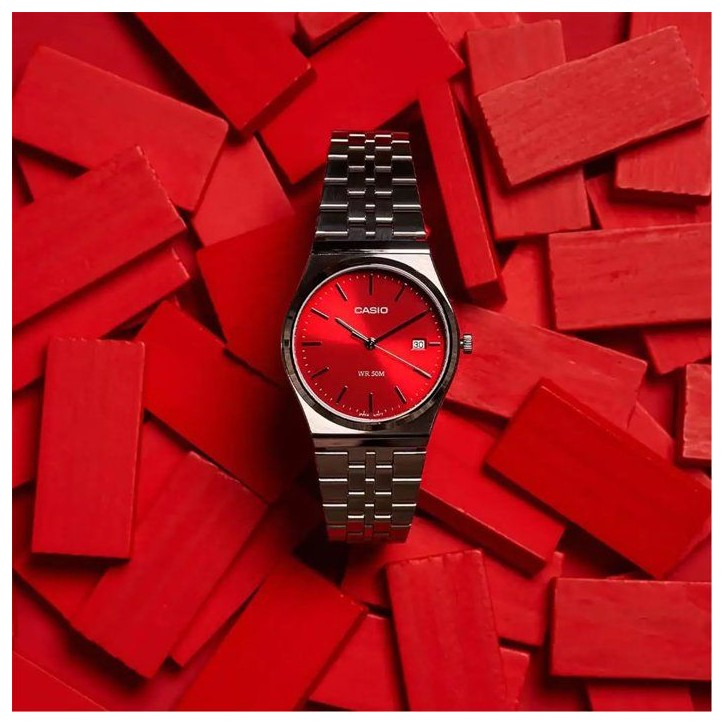 Montre - CASIO - MTP-B145D - Homme - Rose Foncé - Quartz - Analogique Montre - CASIO - MTP-B145D - Homme - Rose Foncé - Quartz - Analogique