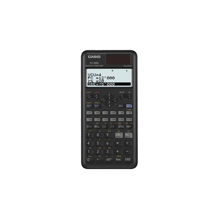 Calculatrice scientifique - Casio - FC-200V - Ecran 4 lignes - Alimentation solaire - 103 g Calculatrice scientifique - Casio - FC-200V - Ecran 4 lignes - Alimentation solaire - 103 g