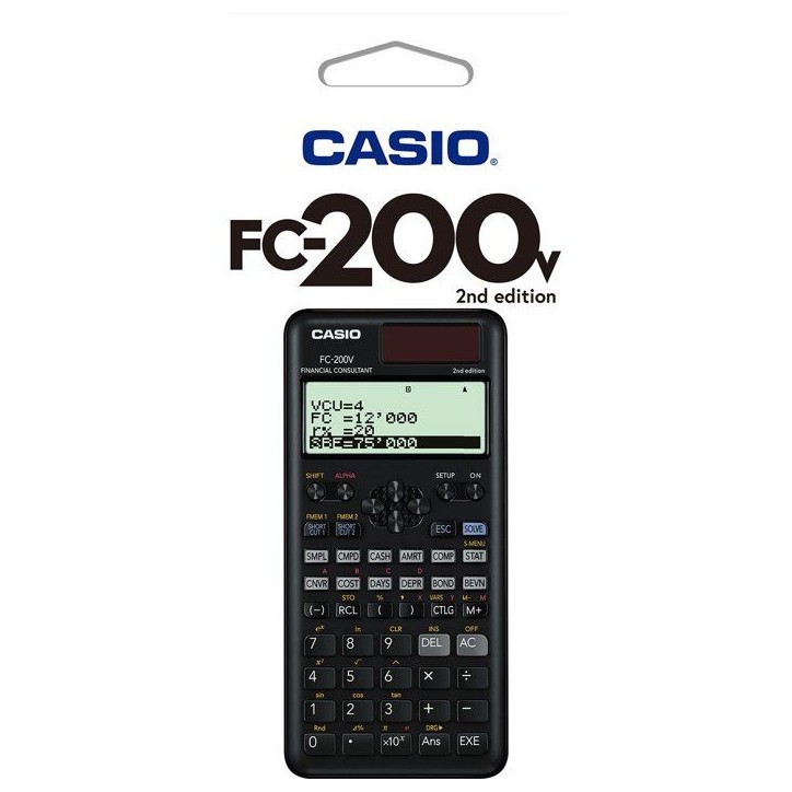 Calculatrice scientifique - Casio - FC-200V - Ecran 4 lignes - Alimentation solaire - 103 g Calculatrice scientifique - Casio - FC-200V - Ecran 4 lignes - Alimentation solaire - 103 g