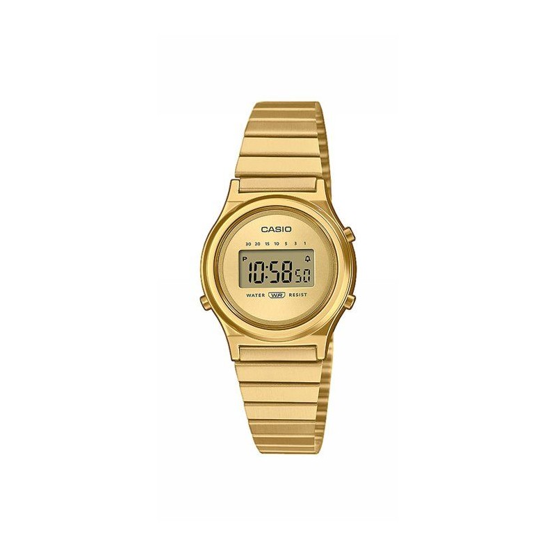 Montre - CASIO - LA700WEG - Mixte - Doré - Quartz - Digital