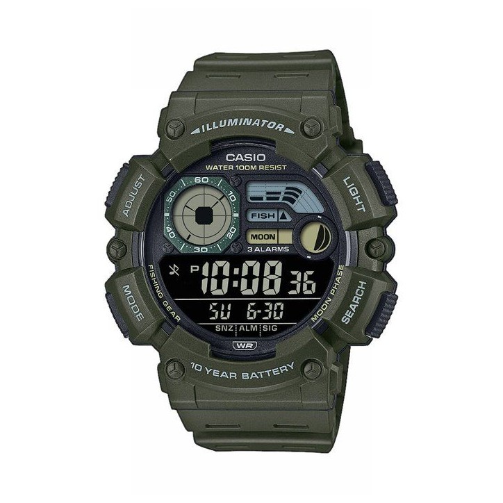 Montre - CASIO - WS-1500H - Mixte - Vert - Quartz - Digital Montre - CASIO - WS-1500H - Mixte - Vert - Quartz - Digital