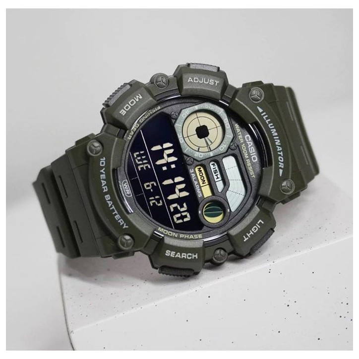 Montre - CASIO - WS-1500H - Mixte - Vert - Quartz - Digital Montre - CASIO - WS-1500H - Mixte - Vert - Quartz - Digital