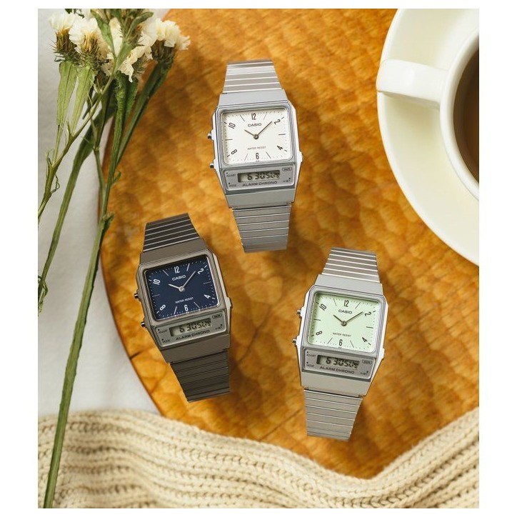 Montre - CASIO - AQ - Mixte - Blanc - Quartz - Digital