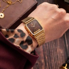 Montre - CASIO - AQ - Mixte - Bronze - Quartz - Digital