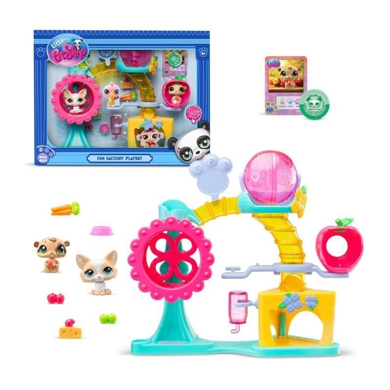 BANDAI - Littlest Pet Shop - Coffret Fun Factory - Ensemble de jeu ave BANDAI - Littlest Pet Shop - Coffret Fun Factory - Ensemble de jeu ave