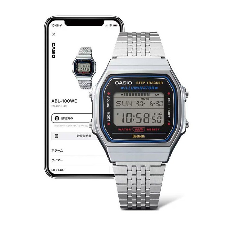 Montre connectée - CASIO - ABL - 38 mm - Argent Montre connectée - CASIO - ABL - 38 mm - Argent