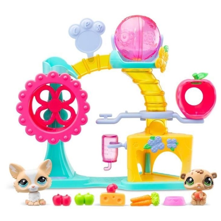 BANDAI - Littlest Pet Shop - Coffret Fun Factory - Ensemble de jeu avec 2 animaux, décor et accessoires - BF00519 BANDAI - Littlest Pet Shop - Coffret Fun Factory - Ensemble de jeu avec 2 animaux, décor et accessoires - BF00519