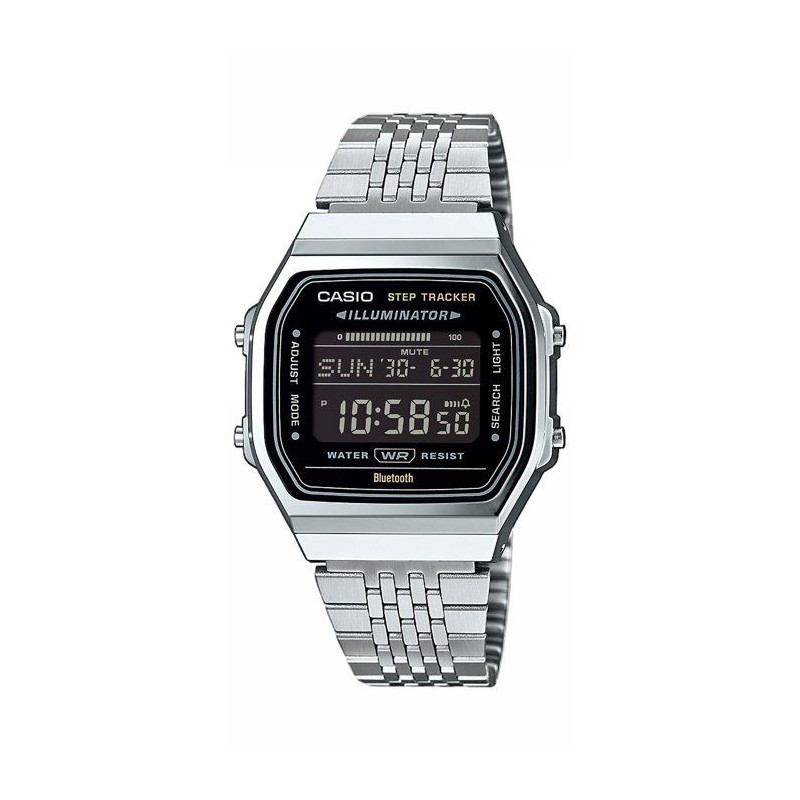 Montre connectée - CASIO - ABL - 38 mm - Argent / Cadran noir