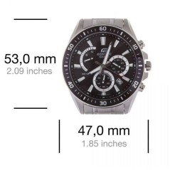Montre - Casio - EFR-552D-1AVUEF - Argenté - Noir - Quartz - Analogiq