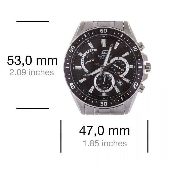 Montre - Casio - EFR-552D-1AVUEF - Argenté - Noir - Quartz - Analogique Montre - Casio - EFR-552D-1AVUEF - Argenté - Noir - Quartz - Analogique
